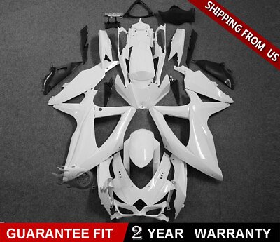 #ad Bodywork fairing kit Unpainted White ABS for SUZUKI GSX R 600 750 2008 2010 2009