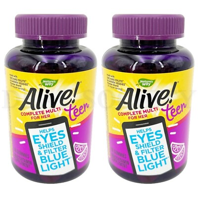 #ad Nature’s Way Alive Teen Gummy Multivitamin for Her 50 Count Each Lot of 2