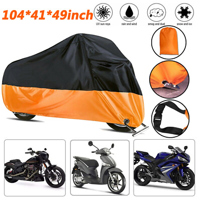 #ad XXL Motorcycle Cover Waterproof For Harley Davidson Outdoor Rain UV Protector
