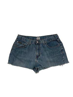 #ad CK Calvin Klein Cut Off Denim Jean Shorts Blue Distressed Women’s 31x1 Vintage
