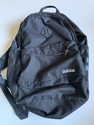 #ad Teens Unisex Adidas Black Backpack School Bag Laptop Bag W7