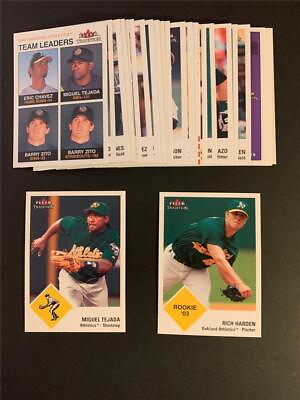 #ad 2003 Fleer Tradition Oakland A#x27;s Athletics Team Set 29 Cards With SP amp; Update