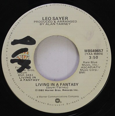 #ad Rock 45 Leo Sayer Living In A Fantasy Only Foolin#x27; On Warner Bros.