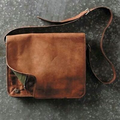 Bag Leather Messenger Men Shoulder Laptop S Briefcase Satchel Handbag Vintage $34.41