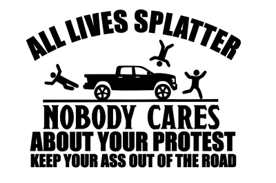 #ad Lives Splatter Pickup Truck Funny Humor Premium Vinyl Decal Sticker