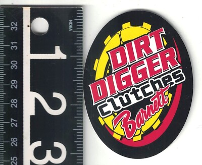 #ad BARNETT CLUTCHES STICKER 2.25 in x 3 in Dirt Digger Clutches Motorsports Decal