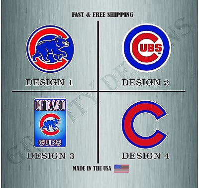 #ad Chicago Cubs MLB Baseball Sticker Vinyl Decal Car Bumper Wall Water Resistant