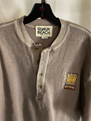#ad Guava Beach Made USA Tuacahn Henley Shirt Large L