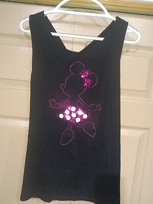 #ad Disney Women#x27;s Multicolored Short Sleeve Minnie Mouse Tank Top Size L
