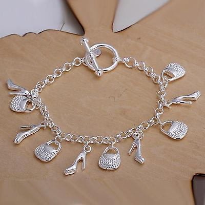 #ad beautiful wedding jewelry Fashion cute nice silver charms shoe women bracelet