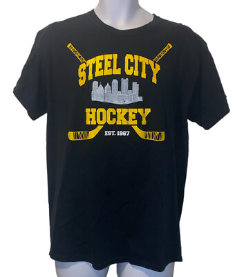 Steel City mens large graphic hockey t shirt