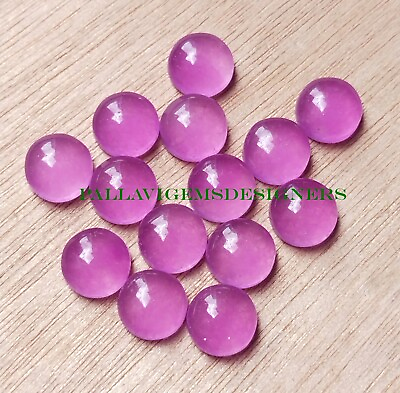 #ad A Lavender Jade Quartz Cabochon Loose 4mm Round Calibrated Jewelry Gemstone