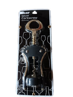 #ad Deluxe Black And Gold Corkscrew
