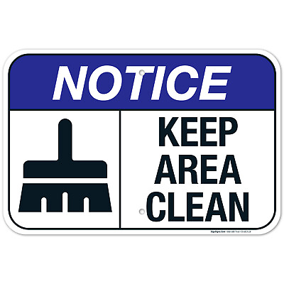 #ad Keep Area Clean Sign ANSI Notice Sign SI 4815