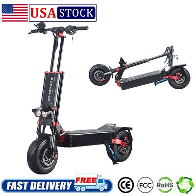 #ad 13quot; Fat Tire Electric Scooter 60V 5600W Dual Drive Foldable 50mph Fast Off Road