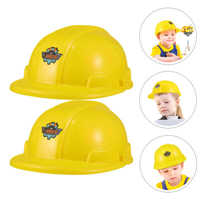 #ad Construction Worker Hat Toy Set 2PCS Plastic Children#x27;s Hard Hats