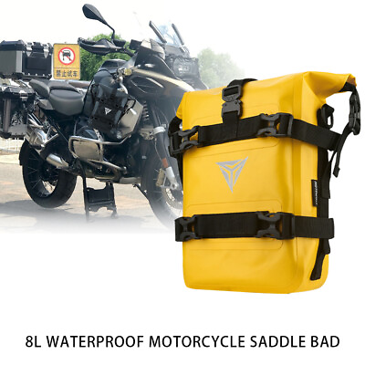 #ad Motorcycle Bag Waterproof Side Luggage Travel Bag Riding Guard Bar Bag Yellow