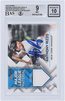 #ad Signed Anthony Rizzo Yankees Baseball Slabbed Card