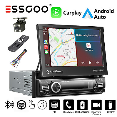 #ad Car stereo Carplay Single DIN 7quot; Android 13 GPS Radio WIFI Head Unit RDS NAVCAM
