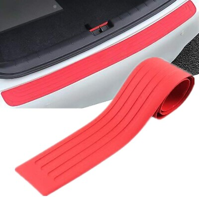 #ad Car Bumper Protector（RED） Fit for Universal Car SUV Truck Rubber Scratch
