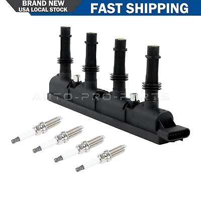 #ad UF669 Ignition Coil 4x Spark Plugs for Buick Encore Trax Chevrolet Cruze Sonic