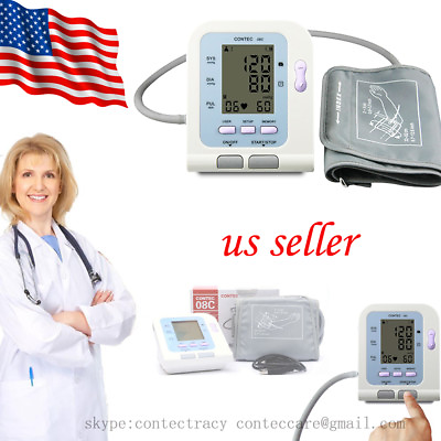 #ad Digital LCD arm Blood Pressure Monitor amp; Heart Beat Rate Pulse Meter MeasureUSA