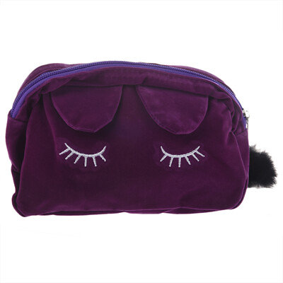 #ad Cartoon Storage Case Travel Makeup Pouch Bag Purple R6X26289