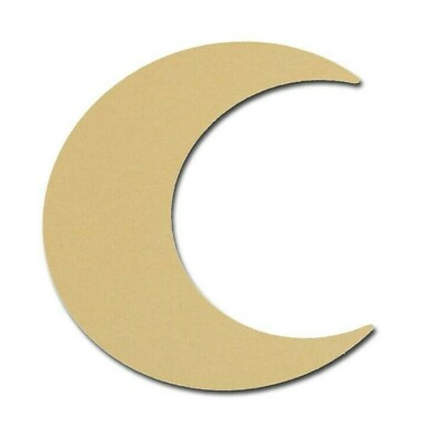 #ad Moon Shape Wooden Unfinished Wood MDF Craft Cutouts Variety of Sizes
