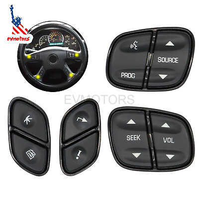 #ad 4pcs Steering Wheel Switch Control Buttons For 2005 07 Chevrolet Silverado 1500