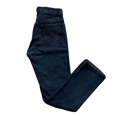 #ad Vintage Levis 501 Jeans 28 Black 90s Denim Made in USA Western Summer For Women