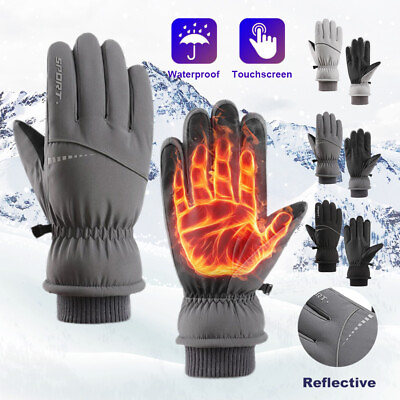 #ad Mens Winter Warm Ski Gloves Windproof Waterproof Anti slip Thermal Touch Screen
