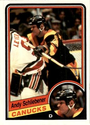 #ad 1989 90 O Pee Chee #329 Andy Schliebener Vancouver Canucks Rookie Original