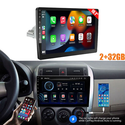 #ad 1 Din Android 12 Carplay Car Stereo Radio GPS WIFI BT Touch Screen 10.1quot; 232GB