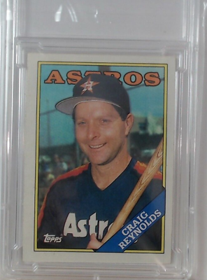 #ad Topps 1988 557 Craig Reynolds Astros Baseball Card Slab NM MT