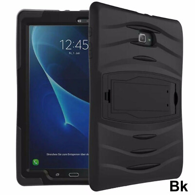 #ad For Samsung Galaxy Tab E 9.6quot; SM T560 Shockproof Armor Hybrid Hard Case Cover BK