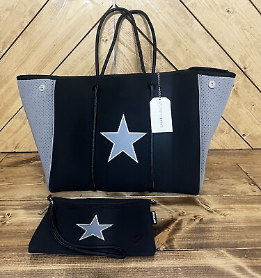 #ad PreneLOVE Large Hampton Tote wristlet and dust bag NEW NWT Shaded Star