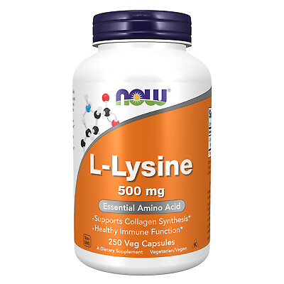 #ad NOW FOODS L Lysine 500 mg 250 Veg Capsules