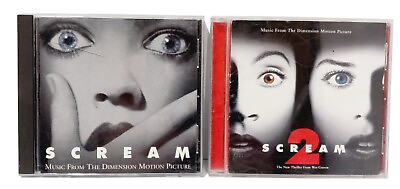 #ad Scream amp; Scream 2 Original Soundtrack CD#x27;s Lot Of 2 SUPER FAST SHIPPING