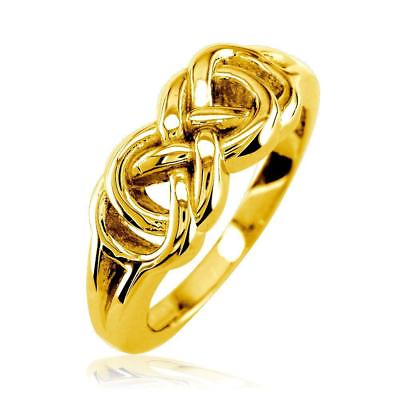 #ad Thick and Heavy Double Infinity Ring 7.5mm Wide in 14k Yellow Gold