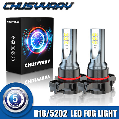 #ad 2x 5202 H16 6000K LED Fog Light Bulbs For Chevy Silverado 1500 2500HD 2007 2015