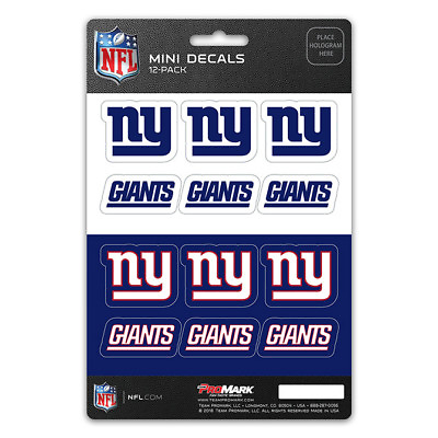 #ad New NFL New York Giants Die Cut Premium Vinyl Mini Decal Sticker Pack