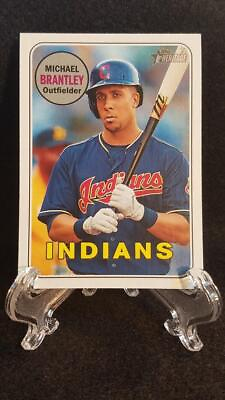 #ad 2018 Michael Brantley Cleveland Indians Topps Heritage Baseball Card # 385
