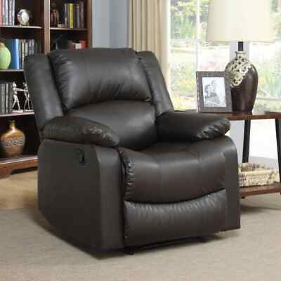 #ad Relax A Lounger Recliner 39.37quot; 1 Position Faux Leather Upholstered in Java