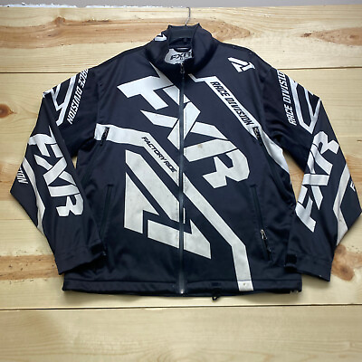#ad FXR Jacket XL Black Full Zip Biker Motocross Performance *Read*