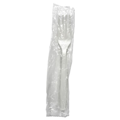 #ad Boardwalk Heavyweight Wrapped Polypropylene Cutlery Fork White 1000 Carton