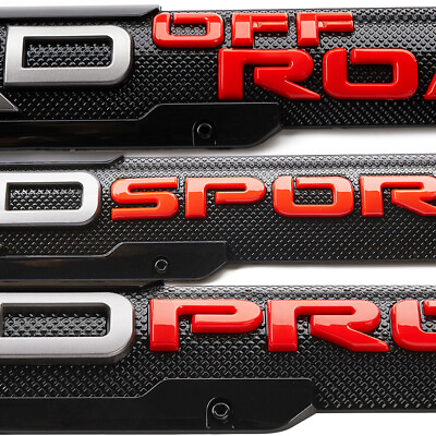 #ad 2PCS Door Fender Pro Badge Sport Emblem Left Right Side 3D Sticker Offroad Decal