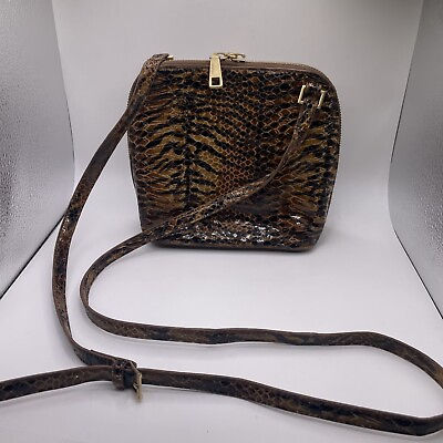 #ad Hobo International Crossbody Cheetah Print Leather Zip Around Bag Handbag Purse