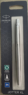 #ad New Parker Jotter Gel Ballpoint Pen Stainless Steel Chrome Trim 2122760