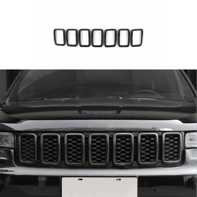 #ad Cover Trim Carbon Fiber Front Grille Grill Frame 2017 20 For Jeep Grand Cherokee