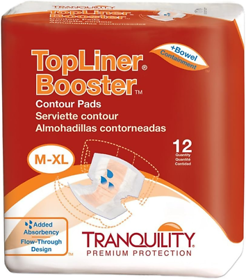 #ad Topliner Disposable Absorbent Booster Contour Pads for Bowel Incontinence Cont